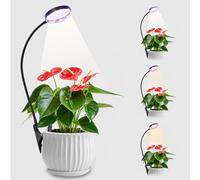 JOAASU Grow Lights for Indoor Plants, Plant Growing Light, Full Spectrum Led Grow Light, 10 Brightness Settings, 3 Modes, 360°Adjustable Gooseneck for Indoor Plants, Seedlings, Succulents