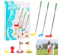 JOAASU Kids Golf Clubs Set, Kids Golf Caddy Set, Golf Club Toy Set, Toddler Golf Set with 3 Balls, 3 Golf Sticks, 2 Practice Holes, 2 Golf Tees, Indoor & Outdoor Sports Toys for Boys & Girls