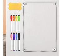 JOAASU Magnetic Fridge Planner, Acrylic Magnetic Fridge Planer, Clear Weekly Calendar with 8 Magnetic Markers, Meal Planner Boards for Kitchen Home, Food Planning, Shopping List (11.69''x 8.27'')