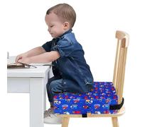 JOAASU Toddler Booster Seat Dining, Washable Baby Booster Seat for Dining Table, 8cm Thick Foam, Cushion Detachable with Fix Straps, Detachable Cushion for Baby Child Kids (Blue-Car)