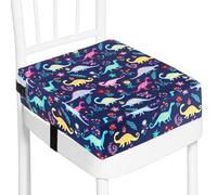 JOAASU Toddler Booster Seat for Dining Chair, Booster Seat Dining Chair, Easy Cleaning Booster Seat Cushion with Fix Straps, Detachable Cushion for Baby Child Kids (Dinosaur)