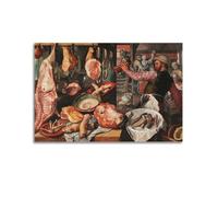 Joachim Beuckelaer,The Butcher's Shop,art Prints,Vintage Art,canvas Wall Art,famous Art Prints Poster Decorative Painting Canvas Wall Posters And Art Picture Print Modern Family Bedroom Decor Posters