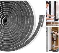 Joaercs Brush Door Draft Excluder Tape, Draught Excluder for Windows, 5Meters(L) x 9mm(W) x 9mm(T) Self-Adhesive Seal Strip, Stop Draft for Doors, Window, Wardrobe, Grey