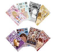 Joalpysm 8 Pcs Multicolor Pop Culture Music Singer Stickers, Waterproof & Sunproof, DIY Decals for Water Bottles, Laptops, Skateboards, Cars & More