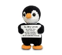 Joalpysm Crochet Penguin Gift for Couples - Handmade To My Love Present for Boyfriend Girlfriend, Anniversary Valentine's Day Gift, Romantic Cute Plush for Him Her Relationship