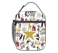 Joalpysm Hamilton Lunch Bag Insulated, Broadway Musical Lunch Box, Waterproof Reusable Lunch Tote with Side Pocket, Leakproof Thermal Bag for School, Office, Travel
