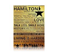 Joalpysm Hamilton Musical Poster - Vintage Broadway Theatre Wall Art Print, Unframed Canvas Decor for Living Room, Bedroom, Fan Gift & Inspired Home Decor