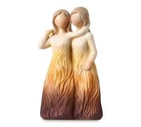 Joalpysm Sister Hand-Painted Memorial Figurine, Gradual Color Resin Art Gift, Unique Birthday Christmas Ornament for Women, Sentimental Keepsake Home Decor