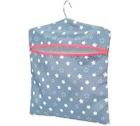 Joalpysm Star Print Peg Bag - Hang on Line, Peg Organisation, Easy Hanging Hook for Storage, Holds up to 50 Pegs, Reusable Clothes Peg Bag for Indoor Outdoor Use, 33 x 30 cm