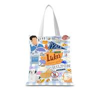 Joalpysm TV Drama Themed Tote Bags, Canvas Tote Bag with Double-Sided Printed Patterns and Text, Funny TV drama Canvas Bag for Child, Teenager, Girlfriends, Fan, Enthusiast.