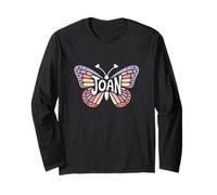 Joan Butterfly - Personalized Cute Name Word Art Long Sleeve T-Shirt