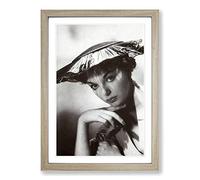 Joan Collins Framed Print | A2 Oak Framed Wall Art | Ready to Hang | Modern Nature Picture | Living Room Bedroom Lounge Office
