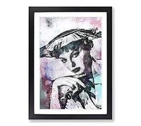 Joan Collins in Abstract Framed Print | A2 Black Framed Wall Art | Ready to Hang | Abstract Fantasy Picture | Living Room Bedroom Lounge Office