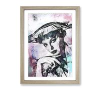 Joan Collins In Abstract Modern Art Framed Print | A2 Oak Framed Wall Art | Ready to Hang | Abstract Fantasy Picture | Living Room Bedroom Lounge Office