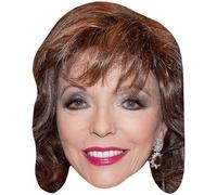 Joan Collins (Make Up) Celebrity Mask, Flat Card Face, Fancy Dress Mask