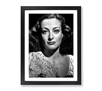 Joan Crawford Modern Framed Print | A2 Black Framed Wall Art | Ready to Hang | Modern Nature Picture | Living Room Bedroom Lounge Office