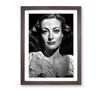 Joan Crawford Modern Framed Print | A4 Walnut Framed Wall Art | Ready to Hang | Modern Nature Picture | Living Room Bedroom Lounge Office