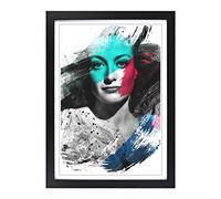 Joan Crawford V2 Framed Print | A2 Black Framed Wall Art | Ready to Hang | Modern Nature Picture | Living Room Bedroom Lounge Office