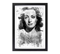 Joan Crawford V3 Framed Print | A2 Black Framed Wall Art | Ready to Hang | Modern Nature Picture | Living Room Bedroom Lounge Office