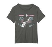 Joan Jett and The Blackhearts - Marquee T-Shirt, Women's Plus, Asphalt Grey, 4X