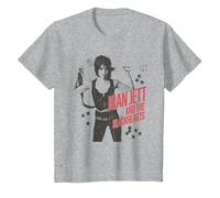 Joan Jett and The Blackhearts - Stars T-Shirt, Youth, Heather Grey, Medium