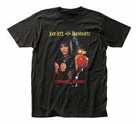 Joan Jett Cherry Bomb T Shirt Mens Licensed Rock N Roll Music Tee Black Black