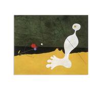 Joan Miro Print on Canvas Person Throwing a Stone at a BirdPoster Reproduction Surrealism Wall Art Pictures for Living Room Bedroom Gift Wall Decor50x40cm(20x16in) Frameless
