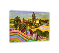 Joan Miro Print on Canvas Prades the VillagePoster Reproduction Surrealism Wall Art Pictures for Living Room Bedroom Gift Wall Decor60x50cm(24x20in) Frameless