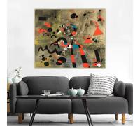 Joan Miro《The Escape Ladder》Abstract Canvas Prints Oil Painting Artwork Poster Picture Wall Home Living Room Decoration 40x50cm Frameless