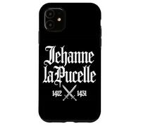 Joan of Arc 1412-1431 Crossed Swords in French White Print Case for iPhone 11