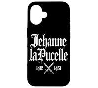 Joan of Arc 1412-1431 Crossed Swords in French White Print Case for iPhone 16