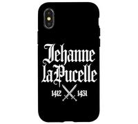 Joan of Arc 1412-1431 Crossed Swords in French White Print Case for iPhone X/XS