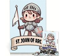 Joan of Arc Catholic Kids Jigsaw for Teenagers1000 Pieces Brain Skill True Detail Pattern Assemble Christmas Idea (38x26cm)