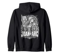 Joan Of Arc Faith Unbroken Warrior Legend Zip Hoodie