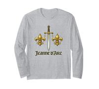 Joan of Arc Jeanne D'Arc Fleur de Lis Sword History Long Sleeve T-Shirt