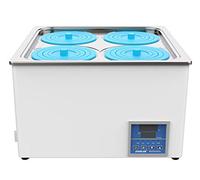 JOANLAB Labour Water Bath 12L, 800W - Four Apertures, Stainless Steel - Digital Thermostatic Control ±0.1°C - 0-99 Min Timer - LED Display
