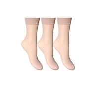Joanna Gray Comfort Top 15 Denier Anklet Socks (3 Pair Pack) (Bamboo)