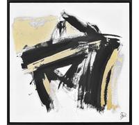 Joanna Srokol Between Layers Framed Canvas Print White/cream/black (60Cm X 60Cm)