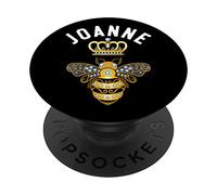 Joanne Name Joanne Birthday Gifts Queen Crown Bee Joanne PopSockets Swappable PopGrip