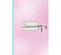 Joanne notebook: glossy pastel personalized notebook with pink butterfly