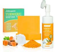 Joanssore - 3 Pack Turmeric Soap Sticks, Turmeric Facial Cleanser for Face and Body, Turmeric Bath Gel, Turmeric Foam
