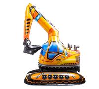 JOAOXOK Excavator Balloon Construction Birthday Party Supplies Self Standing 4D Constructions Balloons,Extra Large Constructions Balloon For Construction Birthday Party Decorations