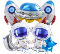 JOAOXOK Space Balloons Large Astronaut Space Balloons Set,7Pcs Space Themed Party Decorations,37 Inch Astronaut Balloon Space Party Decorations,Rocket Balloon Set For Birthday