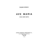 Joaquín Rodrigo: Ave Maria: SATB: Vocal Score