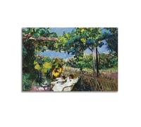 Joaquin Sorolla Poster Work《Y Bastida La Siesta En El Jardin》 Wall Art Scroll Canvas Painting Picture Living Room Decor Home 20x30inch(50x75cm)