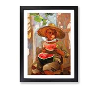 Joaquin Sorolla Y Bastida The Siesta Classic Painting Framed Print | A3 Black Framed Wall Art | Ready to Hang | Classic Historical Picture | Living Room Bedroom Lounge Office