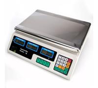 JOARDER Digital Commercial Price Computing Scale, 40kg/88lb Capacity, LCD Display, Stainless Steel Platform, Rechargeable, for Deli Food Weighing Shop Market Meat Fruit (Silver & White)