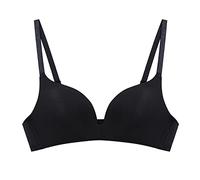 JOASDAO Push Up Bra for Women No Underwire Basic Everyday Classic Bras Soft Adjustable Deep U Convertible Low Cut Plunge Bras(Black,34)