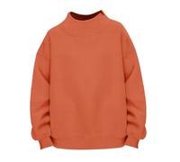 JOASDAO Women's High-Neck Sweatshirt, Turtleneck Sweaters for Women Ladies School Jumpers Oversized Long Sleeve Comfortable Colours Sweatshirts Going Out Tops For Women UK Orange