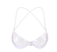 JOASDAO Women's Invisible Transparent Bras Ladies Ultra-fine Strap See Tanning Clear Spa Underwire Adjustable Push Covers Bra(Transparent,XXL)